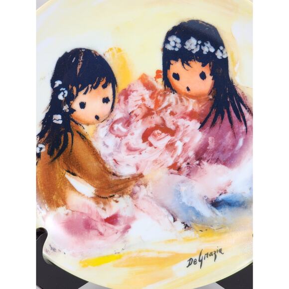 Spring Blossoms Children Of The Sun Year 1987 Fine China 8 1/2" Plate Wall Decor - Picture 2 of 13